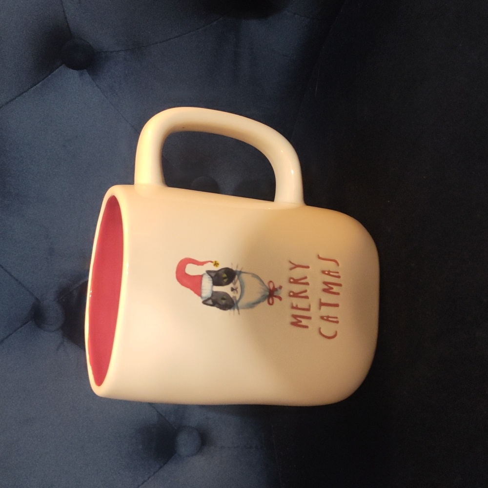 Rae Dunn cute " MERRY CATMAS" Christmas Cat Mug